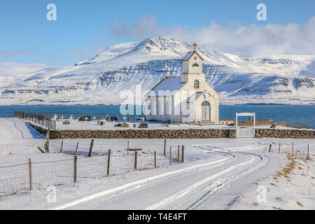 Innra-Holmskirkja, Akranes, Vesturland, Island, Europa Stockfoto