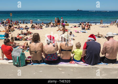 Weihnachtstag in Coogee, Sydney, NSW, Australien Stockfoto