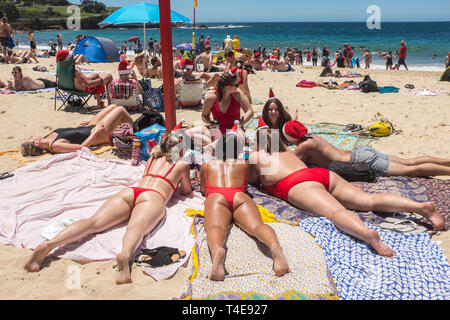 Weihnachtstag, coogee, Sydney, NSW, Australien Stockfoto