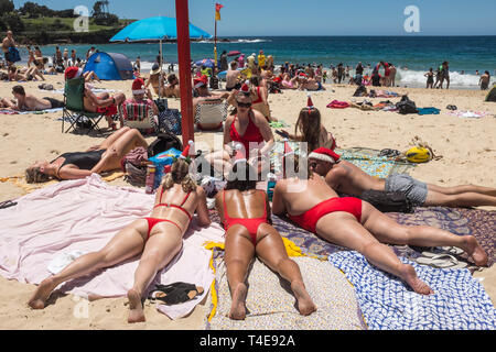 Weihnachtstag, coogee, Sydney, NSW, Australien Stockfoto