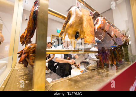 Kam der Gänsebraten Restaurant offene Singapur zweite Outlet in Jewel Changi Airport. Stockfoto