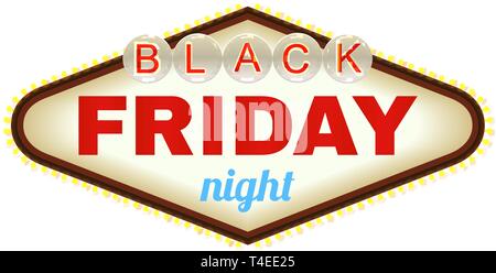 Schwarzer Freitag. Las Vegas anmelden. Vektor Stock Vektor