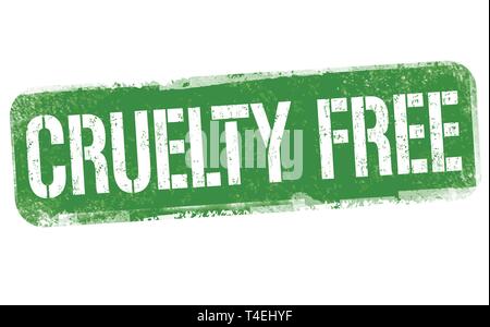 Cruelty Free Zeichen oder Stempel auf weißem Hintergrund, Vector Illustration Stock Vektor