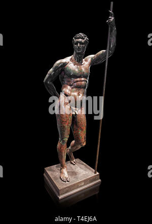 Seltene griechische Bronzestatue Wie die hellenistischen Prinz, ein 2 Cent BC Hellenistic bronze, einer der wenigen in Existenz bekannt. Die Abbildung lehnt sich mit i Stockfoto