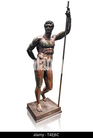 Seltene griechische Bronzestatue Wie die hellenistischen Prinz, ein 2 Cent BC Hellenistic bronze, einer der wenigen in Existenz bekannt. Die Abbildung lehnt sich mit i Stockfoto