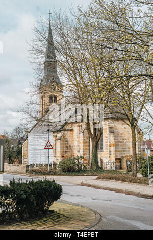 Klassische europäische Arhitektur und street Design. Kleine Stadt im Westen Deutschlands Stockfoto