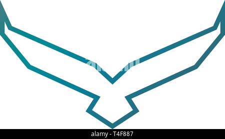 Falcon rasant steigende Flügeln. Luxus corporate heraldischen fliegenden Adler Phoenix Hawk Bird. Stock Vektor