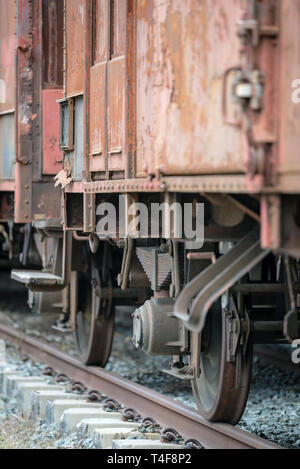 Rostigen alten Zug details Stockfoto