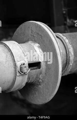 Rusty Waggon Puffer in einem alten Zug Stockfoto