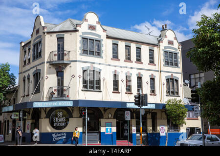 Chippendale in Sydney und den Chippo hotel, das ist ein Public House und Bar, Sydney, Australien Stockfoto