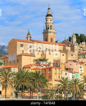 Frankreich, Alpes Maritimes, Menton, Saint Michel Archange Basilika // Frankreich, Alpes-Maritimes (06), Menton, Basilika Saint-Michel-Archange Stockfoto