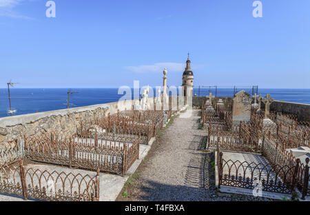 Frankreich, Alpes Maritimes, Menton, Gräber in der Russischen Friedhof // Frankreich, Alpes-Maritimes (06), Menton, Saint-Florent-le-Vieil Russe, tombes Stockfoto