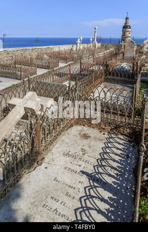 Frankreich, Alpes Maritimes, Menton, Gräber in der Russischen Friedhof // Frankreich, Alpes-Maritimes (06), Menton, Saint-Florent-le-Vieil Russe, tombes Stockfoto