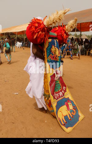 Voodoo festival Benin, ouidah am Strand, Rituale, Tanz, Gesang und Musik. Stockfoto