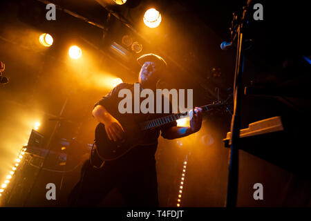 Norwegen, Bergen-Marts 24, 2019. Die norwegische Progressive Rock Band Major Parkinson führt ein Live Konzert in Hulen in Bergen. (Foto: Gonzales Foto - Jarle H. Moe). Stockfoto