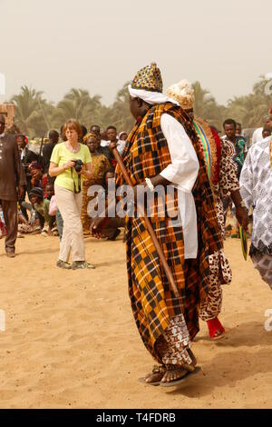 Voodoo festival Benin, ouidah am Strand, Rituale, Tanz, Gesang und Musik. Stockfoto