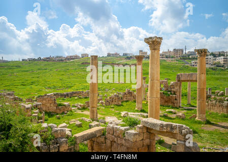 Kirche der Heiligen Kosmas und Damianus in Jerash Stockfoto