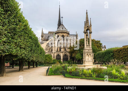 Die Kathedrale Notre Dame de Paris, Paris, Frankreich in den Morgen Stockfoto