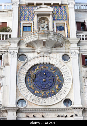 St Mark's Uhrturm (Torre dell'Orologio), St Mark's Square, Venedig, Italien, Europa Stockfoto