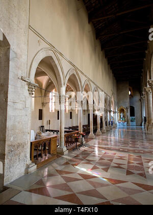 Todi Umbrien Italia Italien. Innenansicht des "Concattedrale di Santa Maria Annunziata" auch als Dom oder 'Duomo della Santissima Annunziata Stockfoto