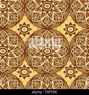 Die nahtlose Vektor Textur mit abstrakten Tribal abgerundet Muster Stock Vektor