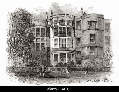 Die Residenz von Samuel Rogers, 22 St. James's Place, London, England, hier im 19. Jahrhundert. Samuel Rogers, 1763 - 1855. Englischer Dichter. Von London Bilder, veröffentlicht 1890 Stockfoto