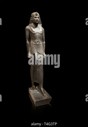 Alte ptolemäische Ägyptischen basalt Statue von Ptolemäus III, 220 v. Chr.. Neues Museum Berlin. Kat.-Nr.: 14764 Stockfoto