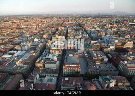 Luftbild der Innenstadt von Mexico City, Mexiko. Stockfoto