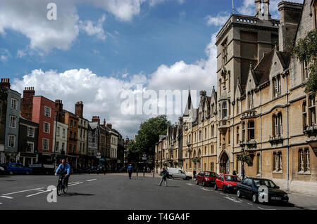 Balliol College auf der rechten Seite in der Broad Street, Oxford, Großbritannien Stockfoto