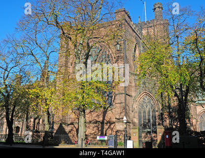 Chester Cathedral, zu Christus und der Jungfrau Maria geweiht. Stockfoto