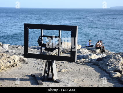 Sydney, Australien - Oct 23, 2018. Michael Snape: Freiheit. Skulptur am Meer entlang der Bondi, Coogee Spaziergang entlang der Küste ist der weltweit größte frei Stockfoto