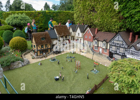 Allgemeine Ansicht über Bekonscot Model Village, Beaconsfield, Buckinghamshire, Großbritannien Stockfoto