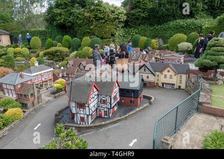 Allgemeine Ansicht über Bekonscot Model Village, Beaconsfield, Buckinghamshire, Großbritannien Stockfoto