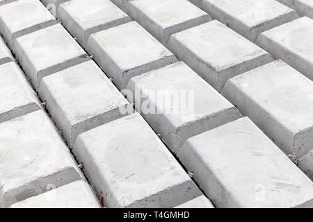 Weißer Beton Bausteine. Industrieböden Hintergrund Foto Stockfoto