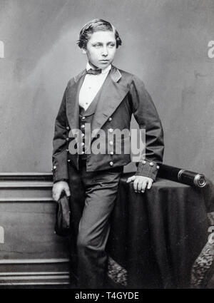 John Jabez Edwin Mayal, der Prinz von Wales (Edward VII.), Portraitfotografie als Teenager, um 1856 Stockfoto