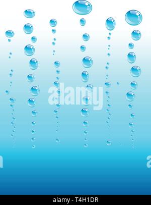 Glitzernde Blasen Wasser trinken. Vector Hintergrund Stock Vektor