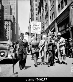 Jahrgang 1930/40 s New York aus und über Stadt Stockfoto