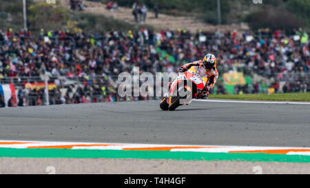 Valencia/Spanien - 11/17/2018 - #26 Dani Pedrosa (SPA, Honda) während der Qualifikation für die GP auf Ricardo Tormo Valencia Stockfoto