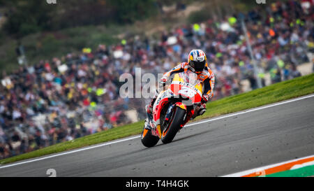 Valencia/Spanien - 11/17/2018 - #26 Dani Pedrosa (SPA, Honda) während der Qualifikation für die GP auf Ricardo Tormo Valencia Stockfoto