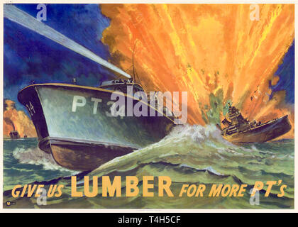 Jahrgang 1940 s Werbung Plakatkunst Stockfoto