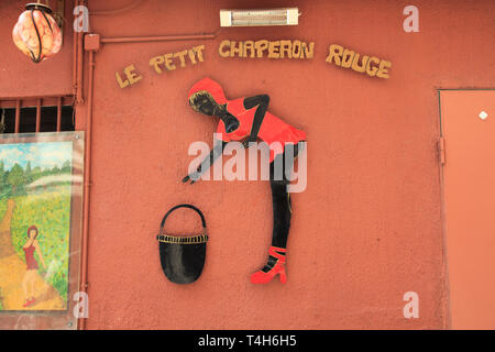 Restaurant, Le Suquet, Altstadt, Cannes, Cote d Azur, Côte d ' Azur, Alpes Maritimes, Provence, Frankreich, Europa Stockfoto