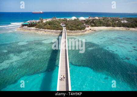 Bahamas, Bahama-Inseln, Atlantischer Ozean, Wasser, Westindien, New Providence, Nassau, Coral World, Gehweg führt zum Unterwasser-Beobachtungsgebiet, BAH008 Stockfoto