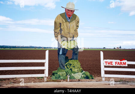 Monterey California, County Salinas Valley Spreckles The Farm Werbetafel, Werbung, Werbung, Werbekunst CA073, CA073 Stockfoto