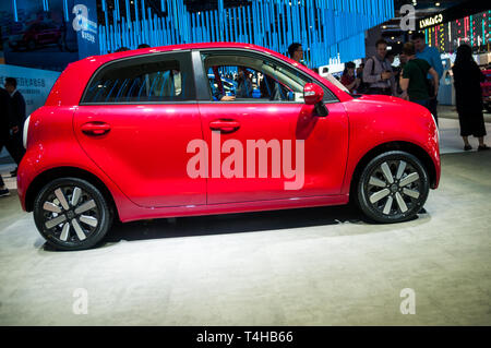 Große Mauer Ora R1 EV kleines Auto an der Shanghai Auto Show 2019 vorgestellt. Stockfoto