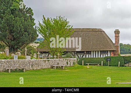 Alfriston (Sussex, England): Highstreet - Geschäfte und Restaurant Stockfoto