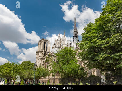 Die Kathedrale Notre Dame de Paris, die schöne Kathedrale in Paris. Frankreich Stockfoto