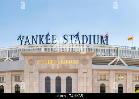 New York City, USA - 10. Juni 2017: Außenansicht der Yankee Stadium, Bronx Stockfoto