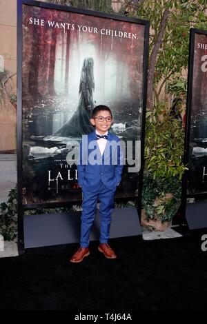 Jayden Valdivia bei der Ankunft für den Fluch von LA LLORONA Premiere, Grauman's Egyptian Theatre, Los Angeles, CA April 15, 2019. Foto von: Priscilla Grant/Everett Collection Stockfoto