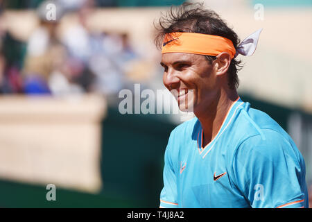 Roquebrune-Cap-Martin, Frankreich. 17 Apr, 2019. Rafael Nadal (ESP) Tennis: 2. Runde der Männer Singles Match in Monte Carlo Masters in Monte Carlo Country Club in Roquebrune-Cap-Martin, Frankreich. Credit: Itaru Chiba/LBA/Alamy leben Nachrichten Stockfoto
