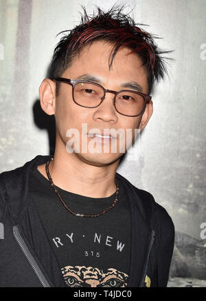 HOLLYWOOD, CA - 15. April: James Wan kommt bei der Premiere von Warner Bros.'' Der Fluch von La Llorona' an der Egyptian Theatre am 15. April 2019 in Hollywood, Kalifornien. Stockfoto